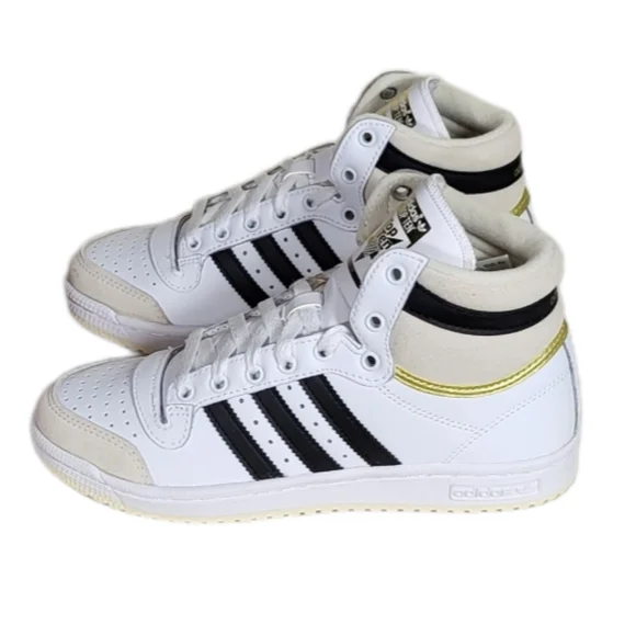 adidas | Shoes | Adidas Top Ten J Whitewhiteblack Various Sizes | Poshmark